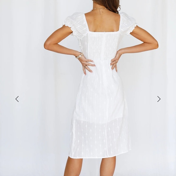 Hello Molly white STELLA MIDI DRESS size 10 - Picture 3 of 9